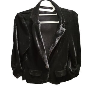 Courtenay Womens Blazer Black Size Small Polyester Blend One Button Long Sleeve